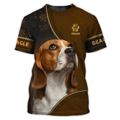 Beagle Custom Name 3D Zipper Hoodie Personalized Gift For Beagle Lovers