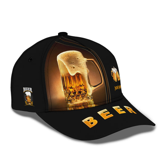 Love Beer 3D Custom Name Classic Cap Personalized Gift For Beer Lovers