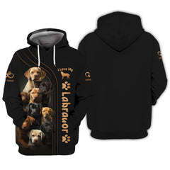 Awesome Labradors Personalized Name Zipper Hoodie Custom Gift For Labrador Lovers