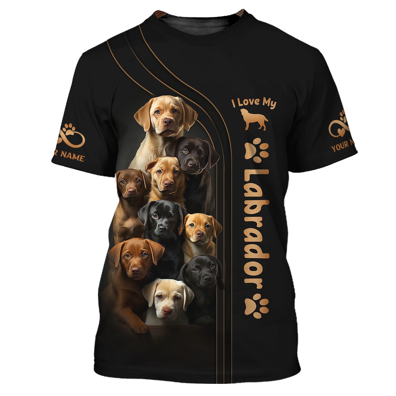 Awesome Labradors Personalized Name Zipper Hoodie Custom Gift For Labrador Lovers