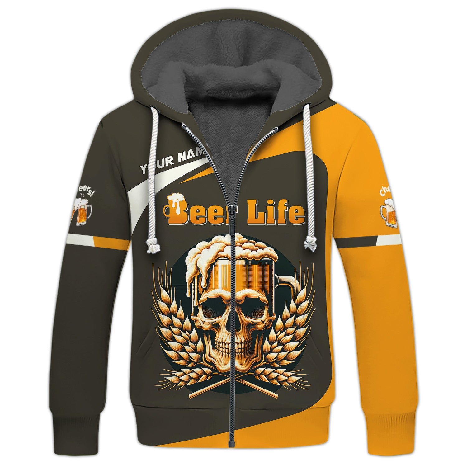 Beer Life Skull Cup Personalized Name 3D Shirt Gift For Beer Lovers