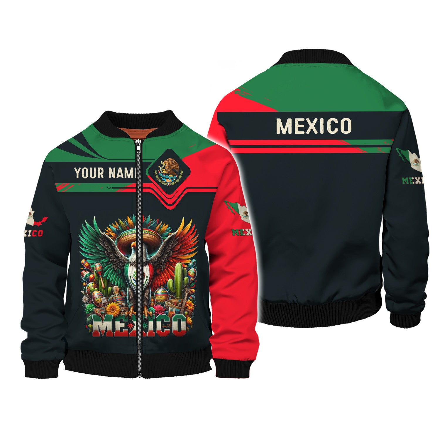 Eagle Mexico Flag Custom Name 3D Shirt Personalized Gift For Mexico Lovers