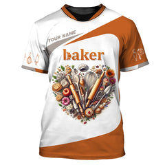 Baker Heart Tool Personalized Name 3D Zipper Hoodie Custom Gift For Baking Lovers