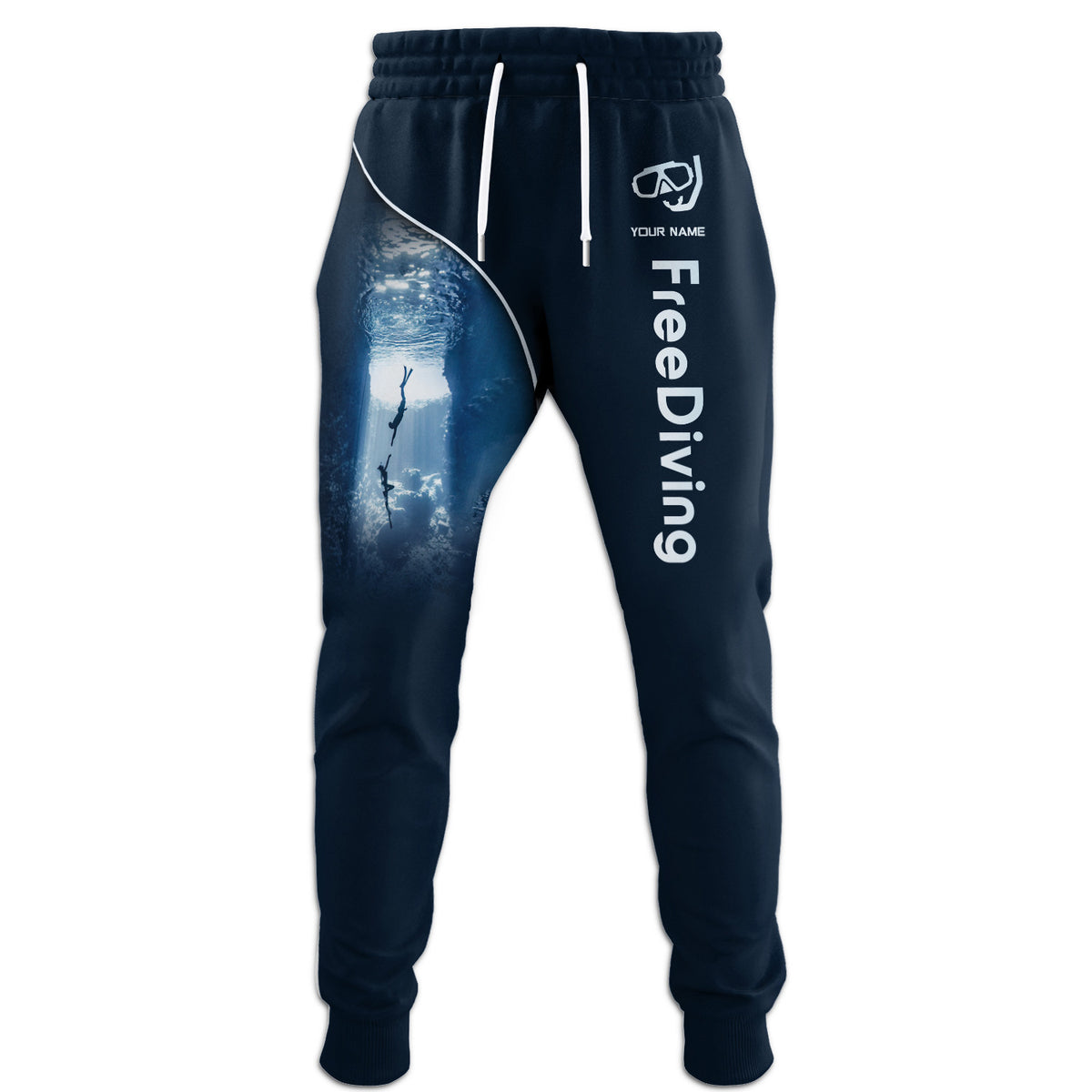 Couple Freediving Custom Name Sweatpants Personalized Gift For Freediving Lovers