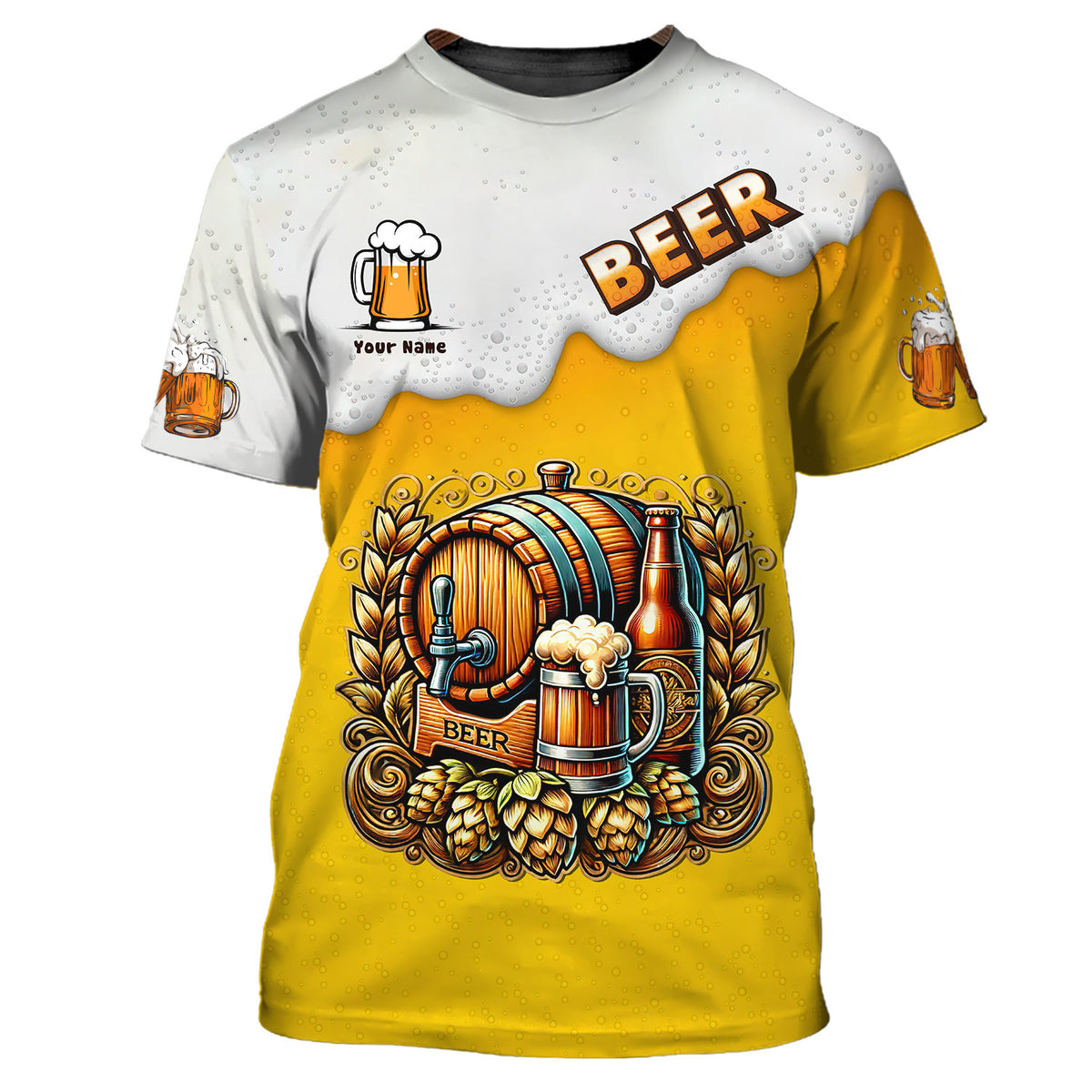 Beer Art Custom Name Shirt Personalized Shirt For Beer Lovers