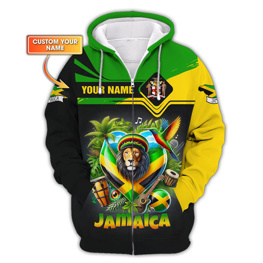 Personalized Jamaica Lion Shirt - Celebrate Jamaican Culture and Heritage