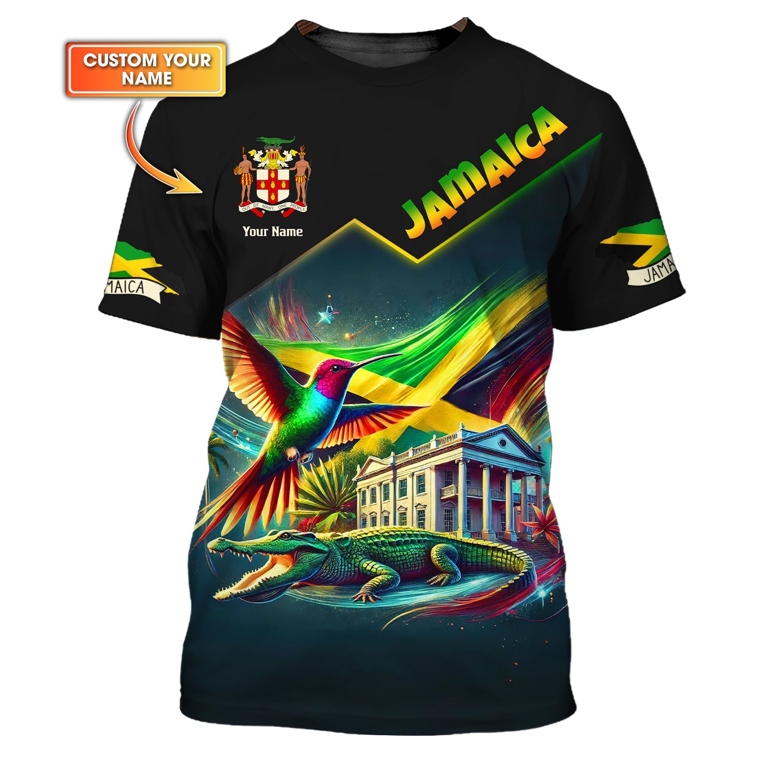 3D Full Print National Pride Of Jamaica Shirts Personalized Name Gift For Jamaican Lovers