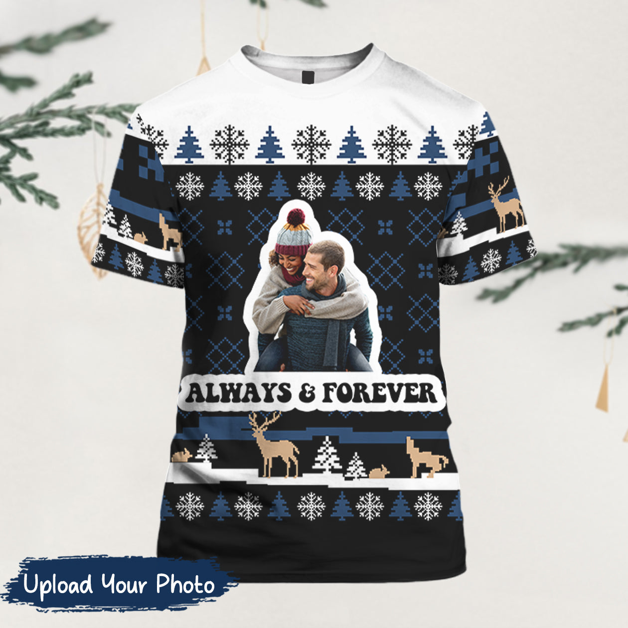 Always and Forver Photo Upload Couple Sweater