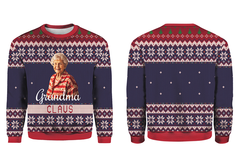 Personalized Photo Grandma Claus Ugly Sweater Pattern Christmas Gift Sweater