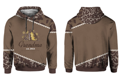 Personalized Grandma Leopard Pattern Sweater