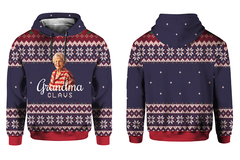 Personalized Photo Grandma Claus Ugly Sweater Pattern Christmas Gift Sweater