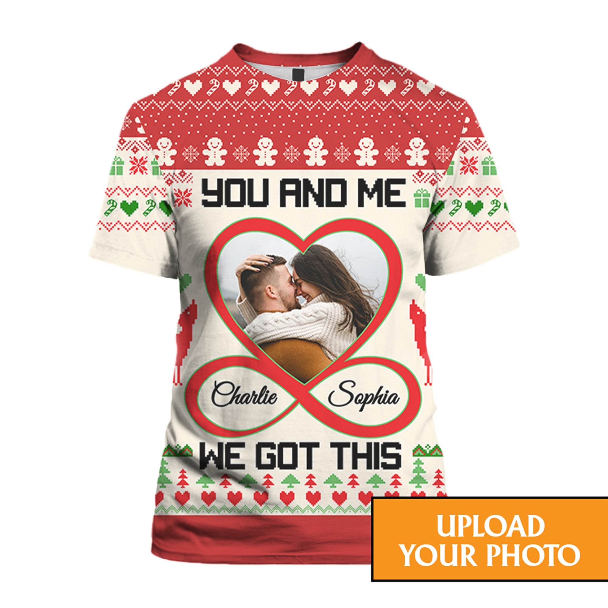 Personalized You and Me Couple Christmas Sweater