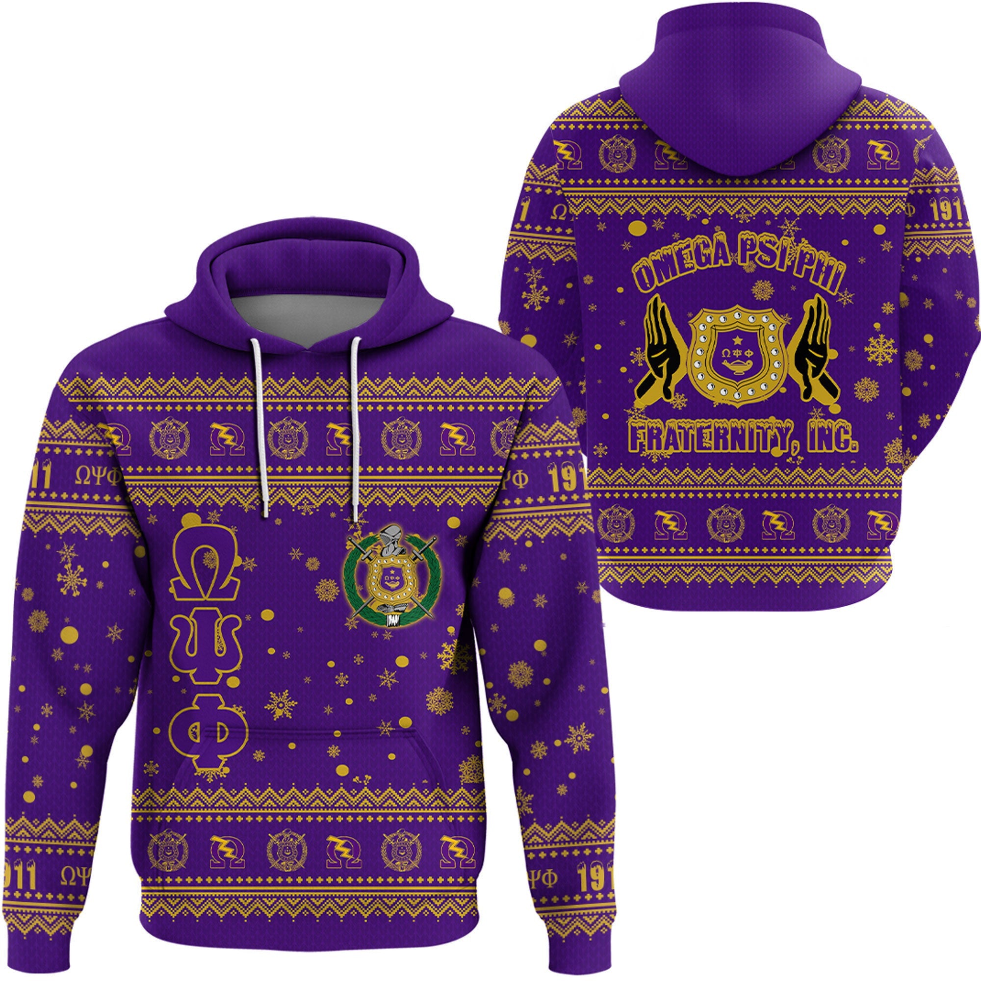 Hoodie Omega Psi Phi Christmas Hoodie