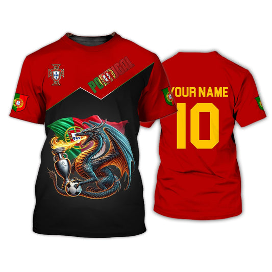 Unisex Shirt - Custom Name And Number National Team Sport Shirt, Portugal