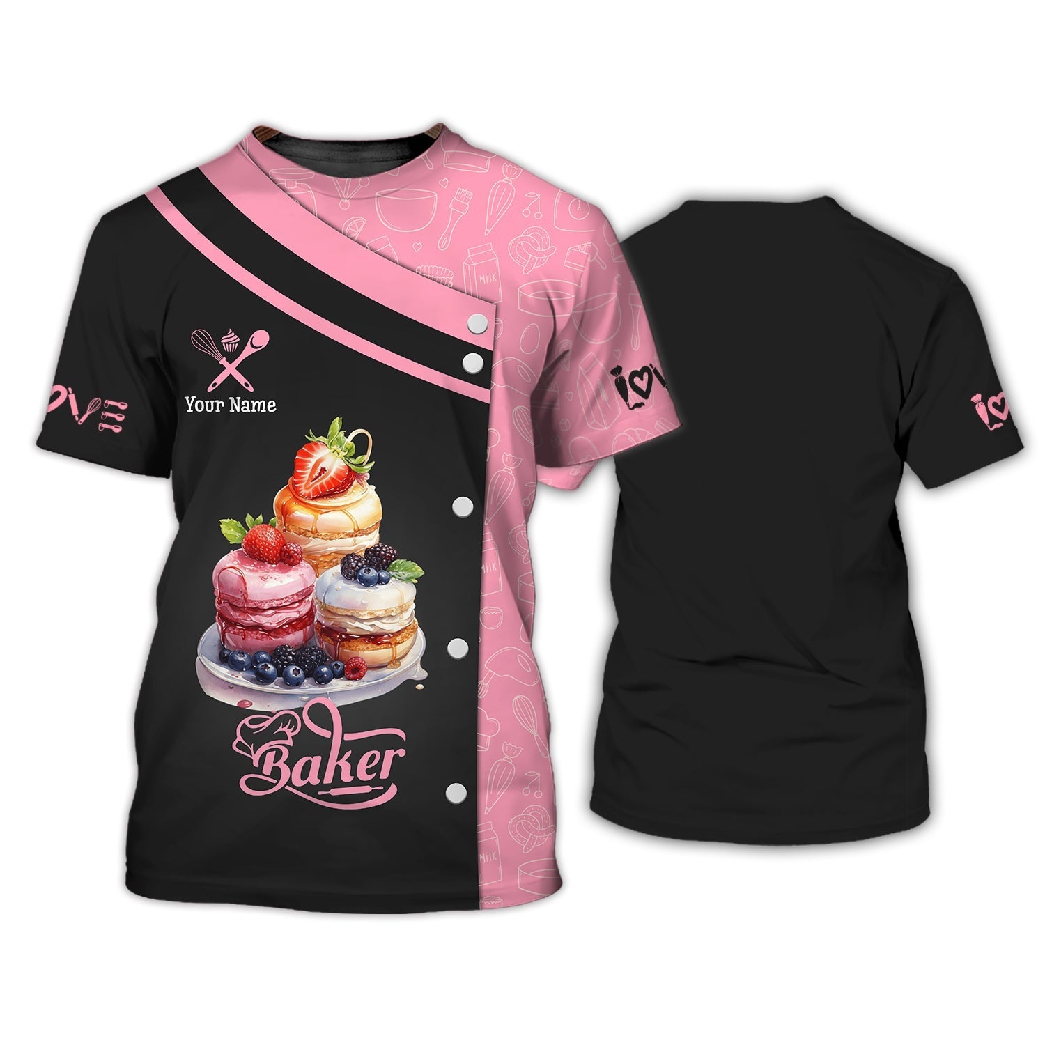 Unisex Shirt - Custom Baker Name Shirt, Sweet Cake