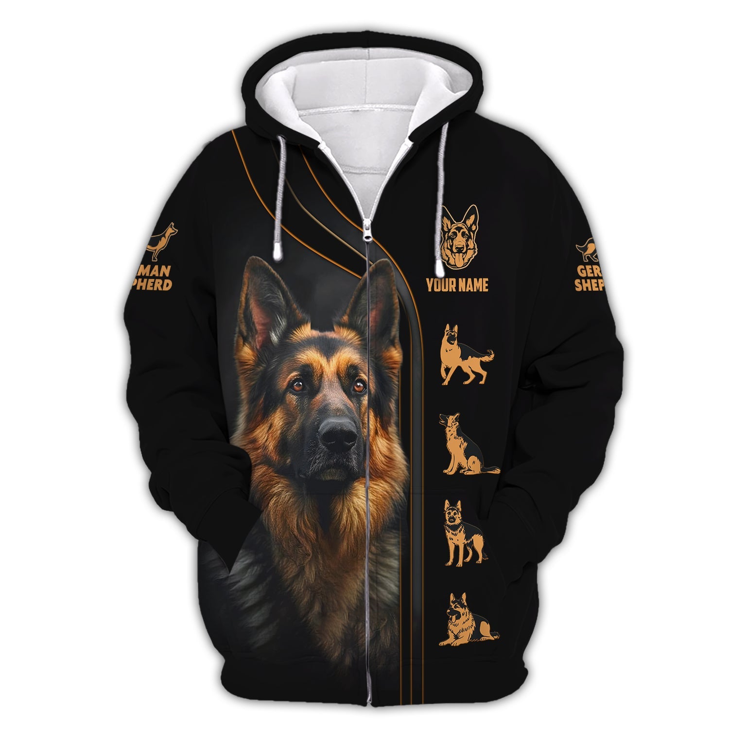 German Shepherd Custom Name Shirt Gift For Dog Lover 3D Shirts