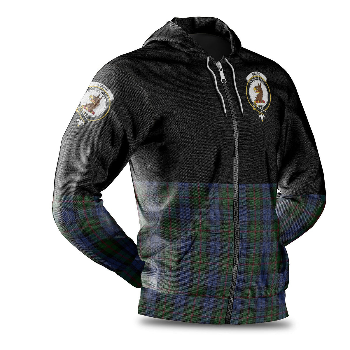 Baird Clan Tartan Plaid Zip Up Hoodie Family Crest Hoodies For Men