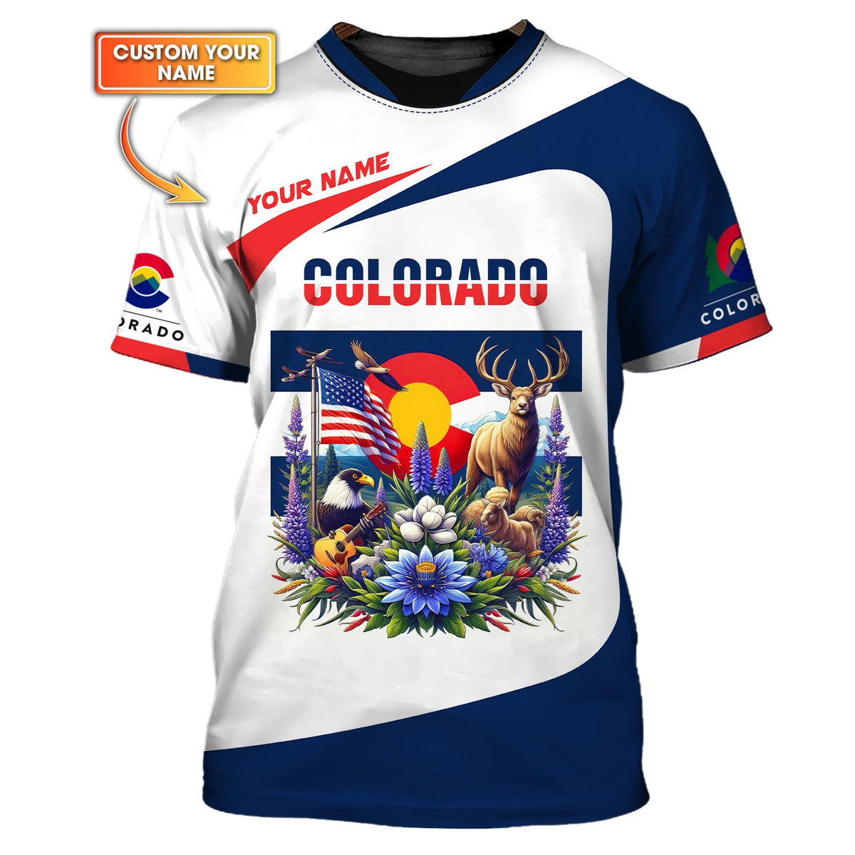 3D Full Print Colorado Shirt Personalized Name Gift For Colorado Lovers