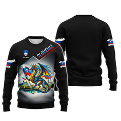 3D Full Print Dragon Slovenia Zippe Hoodie Personalized Name Gift For Slovenia Lovers