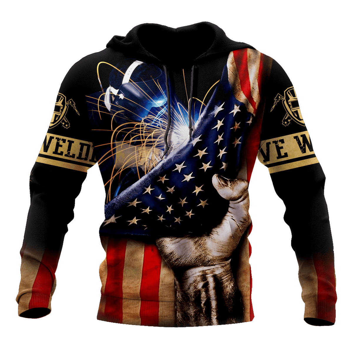 America Flag Welder Man Unisex Shirts - Amaze Style��??��?-Apparel