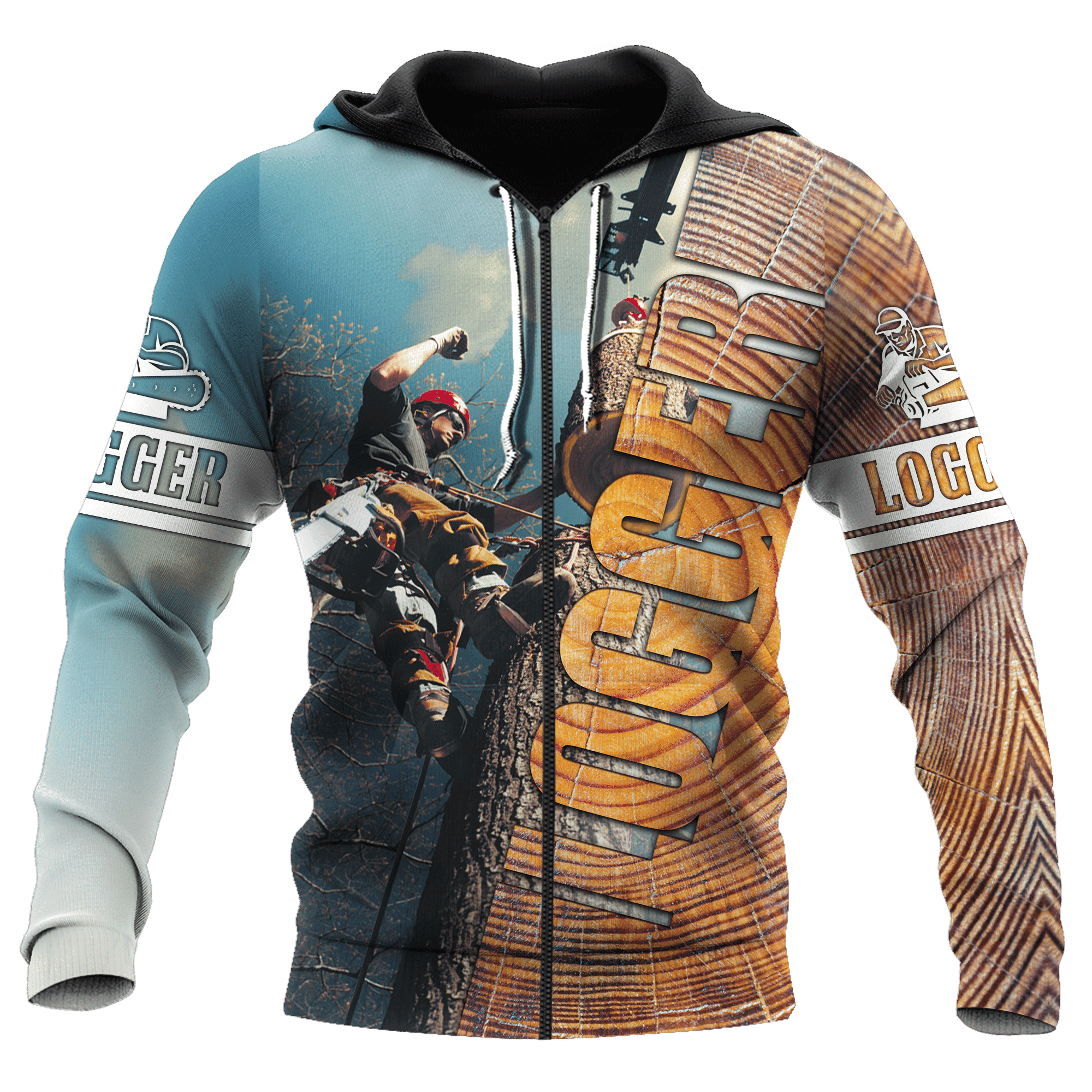 3D Logger Man Unisex Hoodie