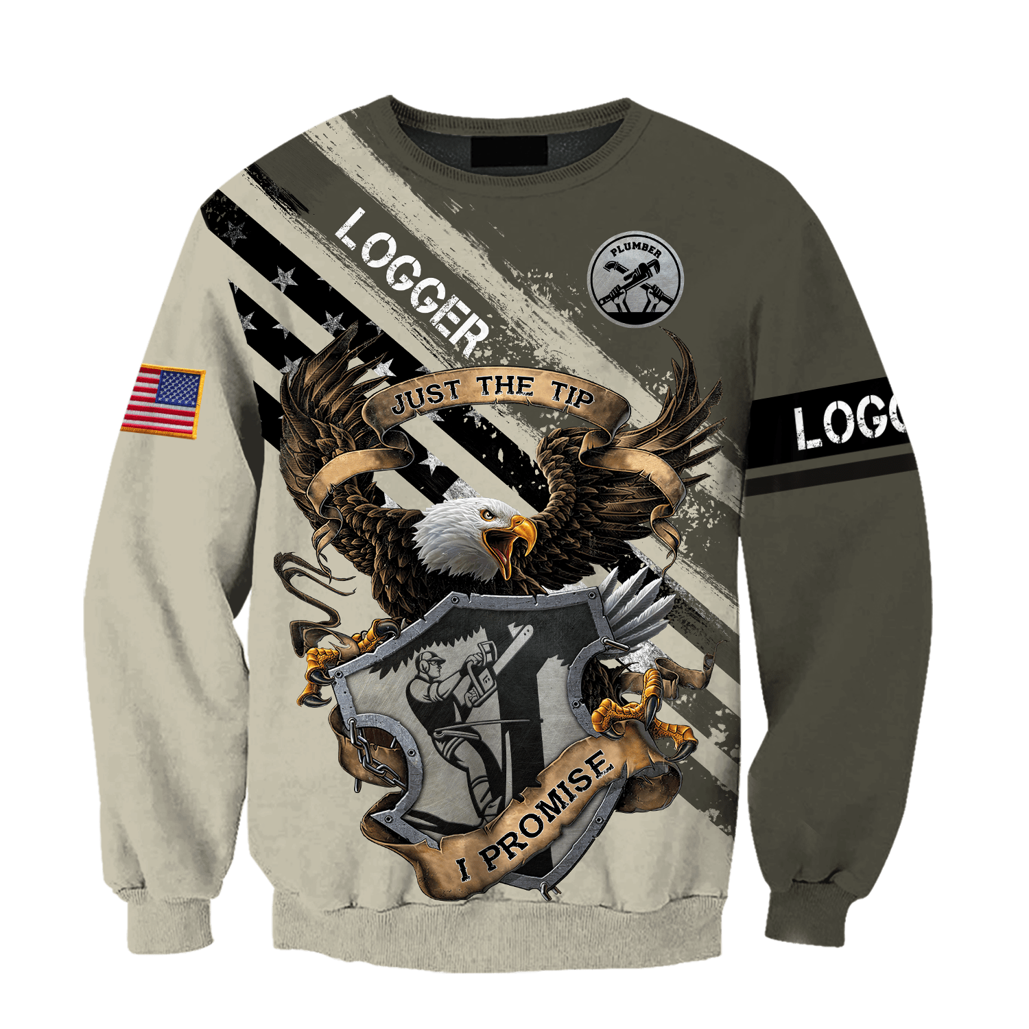 American Bald Eagle Logger Man Unisex Shirts