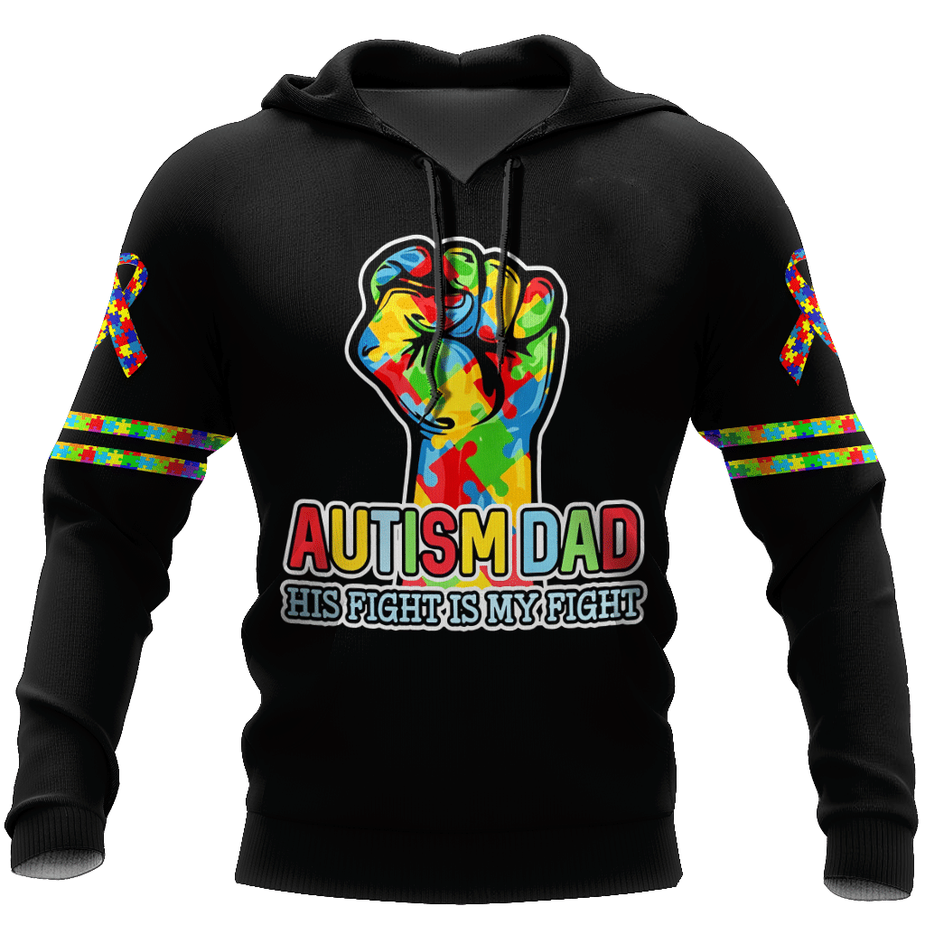 Autism Dad 3D Hoodie Shirt For Men And Women