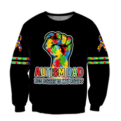 Autism Dad 3D Hoodie Shirt For Men And Women