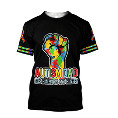 Autism Dad 3D Hoodie Shirt For Men And Women