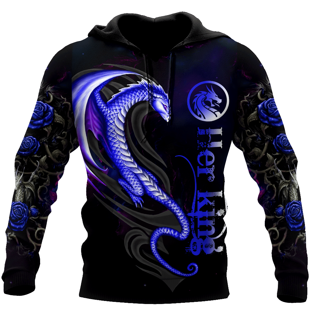 Couple Dragon Her King 3D Hoodie Shirt For Men And Women