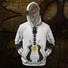 3D All Over Print Guitar Hoodie Hg