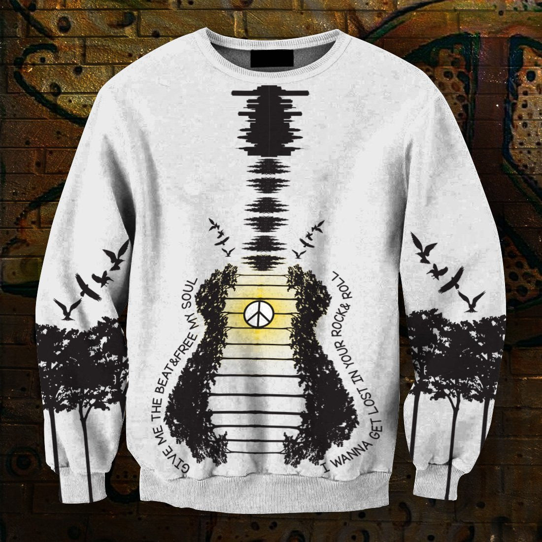 3D All Over Print Guitar Hoodie Hg