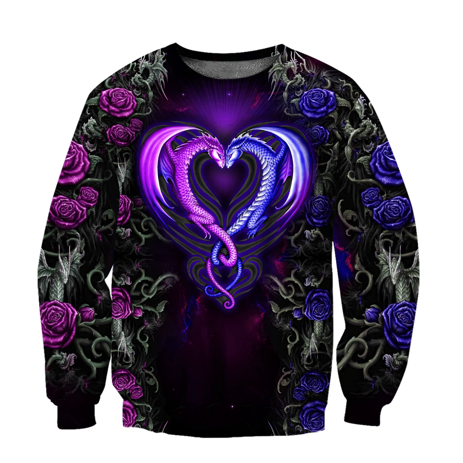 Dragon Couples 3D Over Printed Hoodie