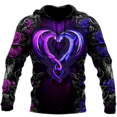 Dragon Couples 3D Over Printed Hoodie - Amaze Style��??��?-Apparel