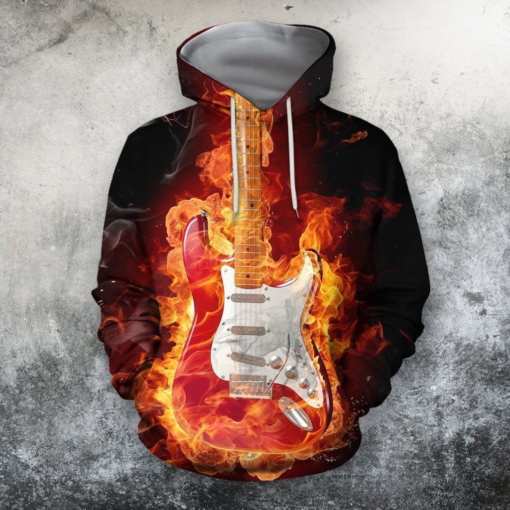 3D All Over Print Fire Guitar Shirts HG - Amaze Style��??��?