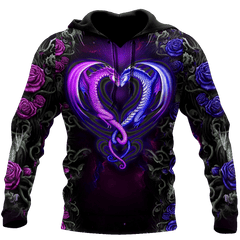 Dragon Beautiful Couples 3D Over Printed Shirt