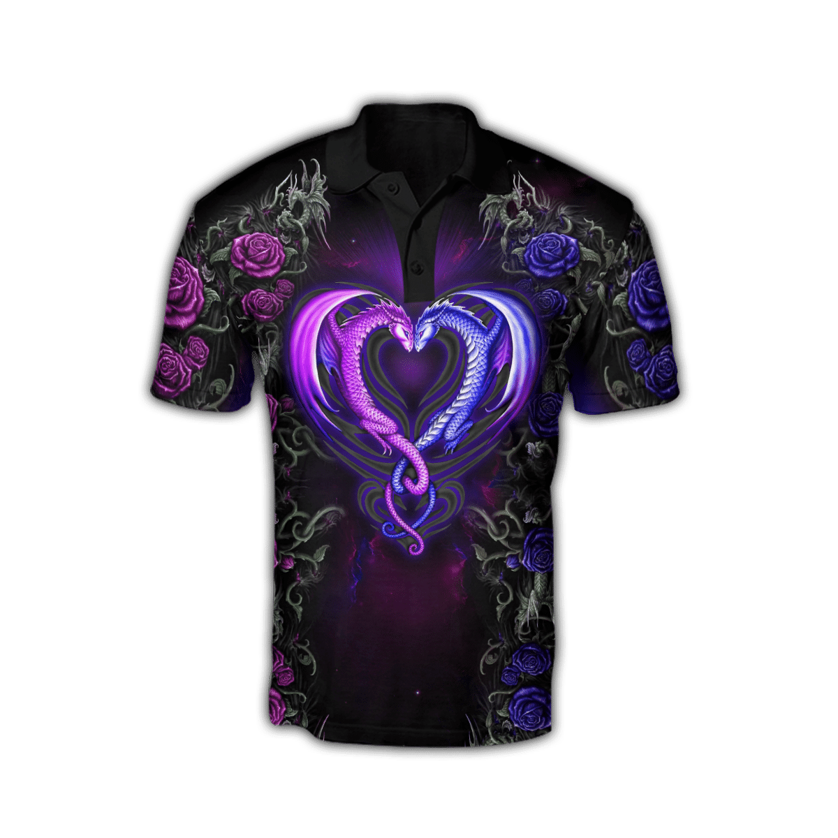 Dragon Beautiful Couples 3D Over Printed Shirt