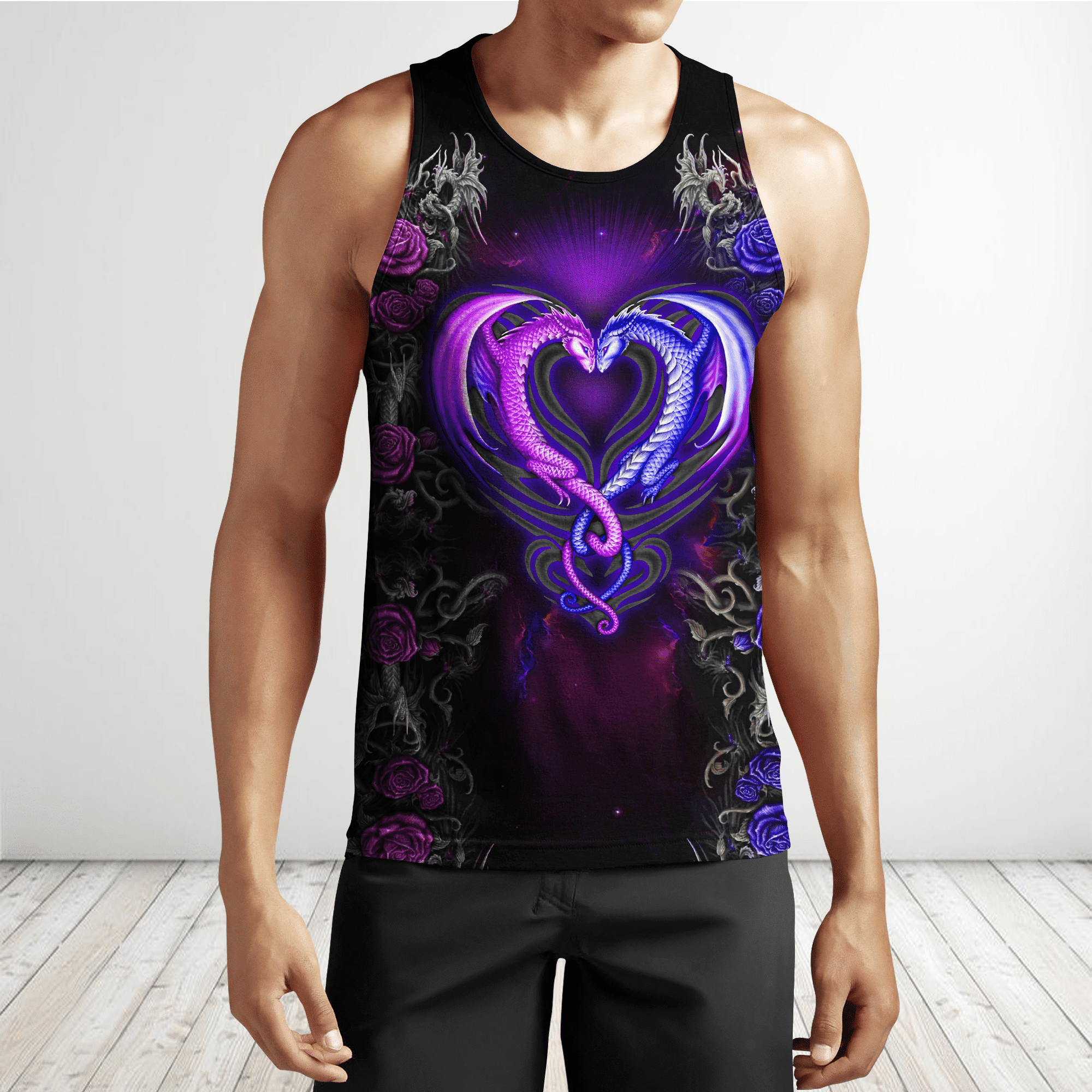 Dragon Beautiful Couples 3D Over Printed Shirt