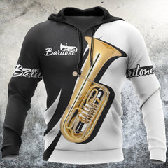 Baritone Music 3D Hoodie Shirt For Men And Women