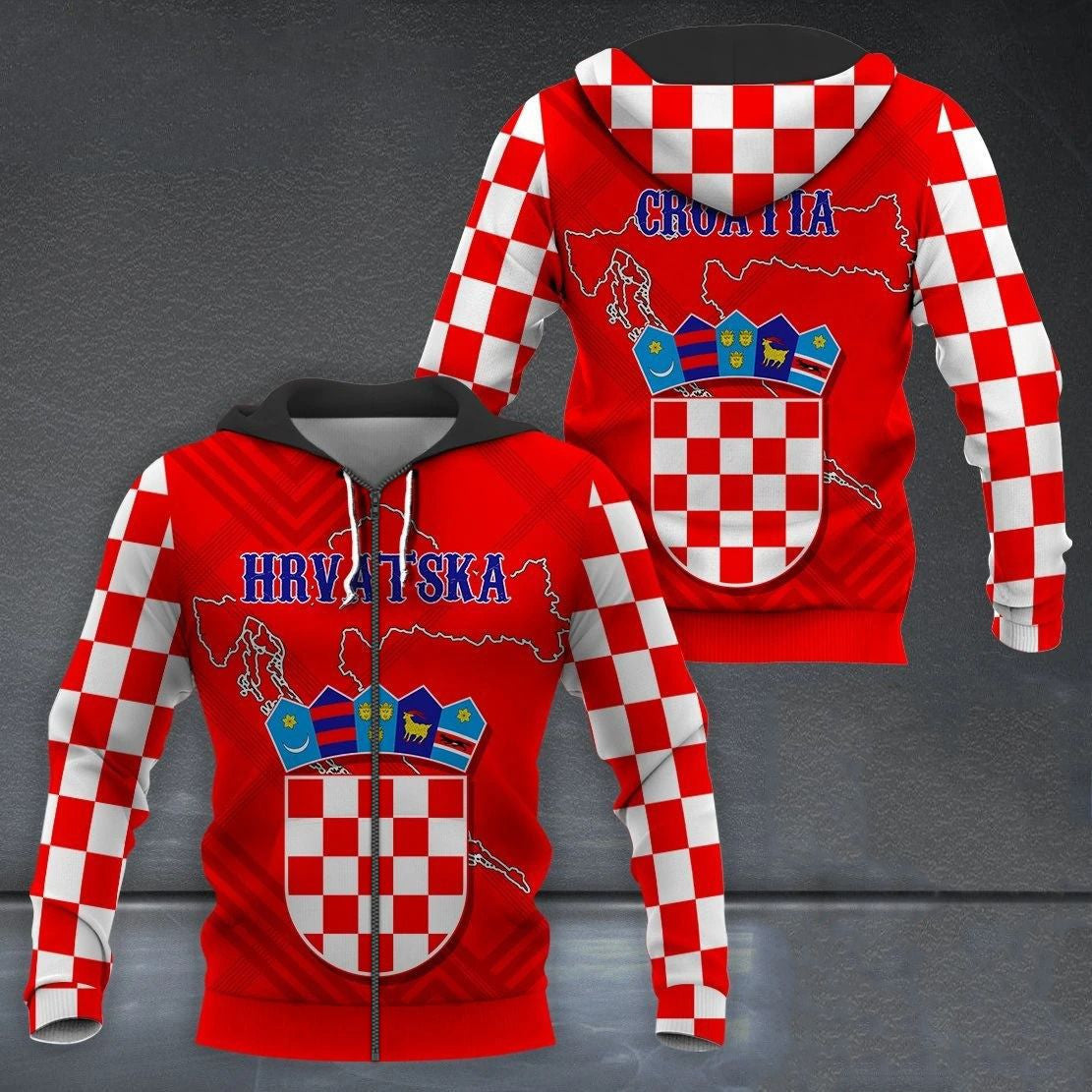 HrvatskaCroatia Unisex Adult Hoodies