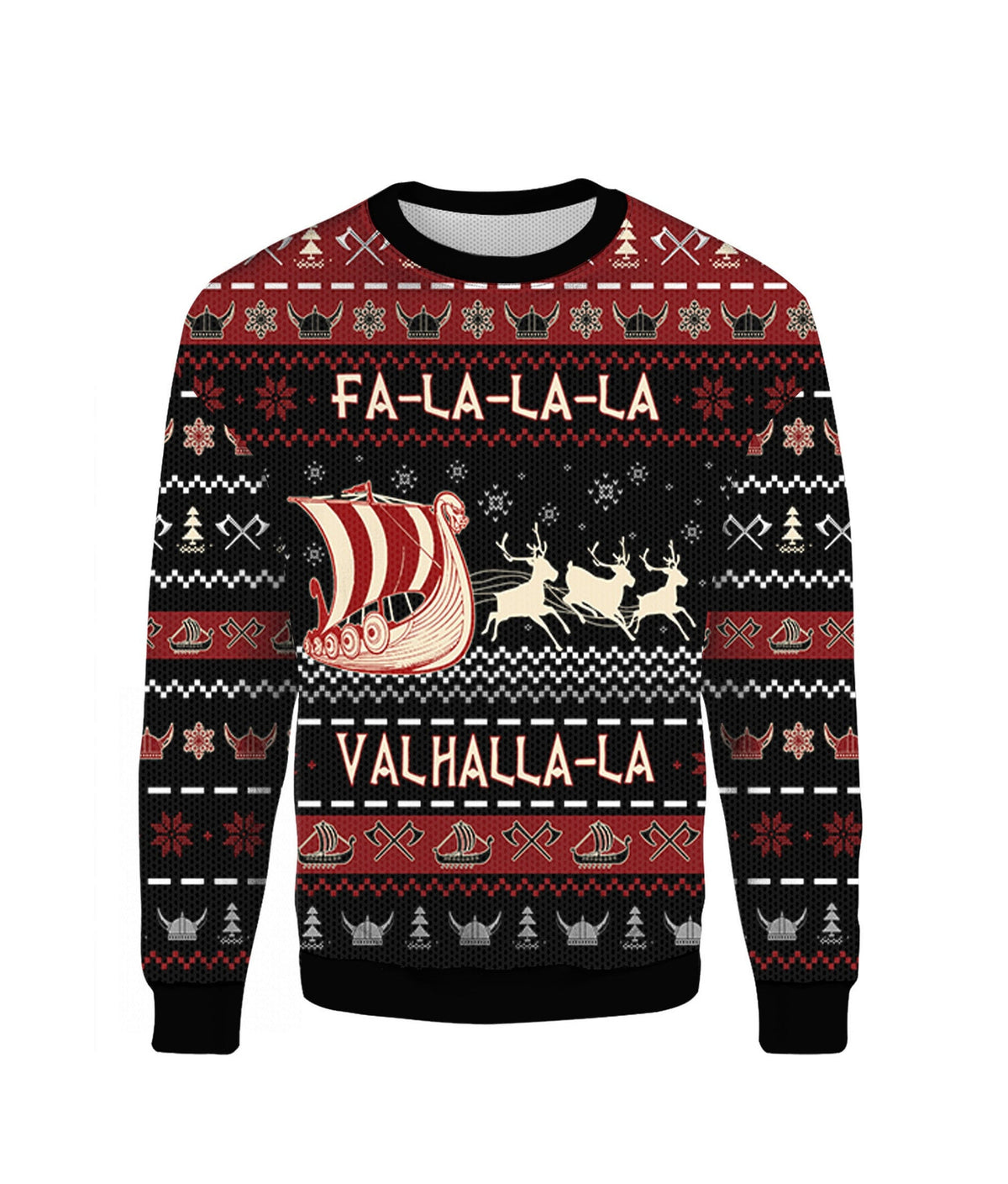 Falalala Valhalla Viking Ugly Christmas Sweater All Over Print,Xmas Sweater