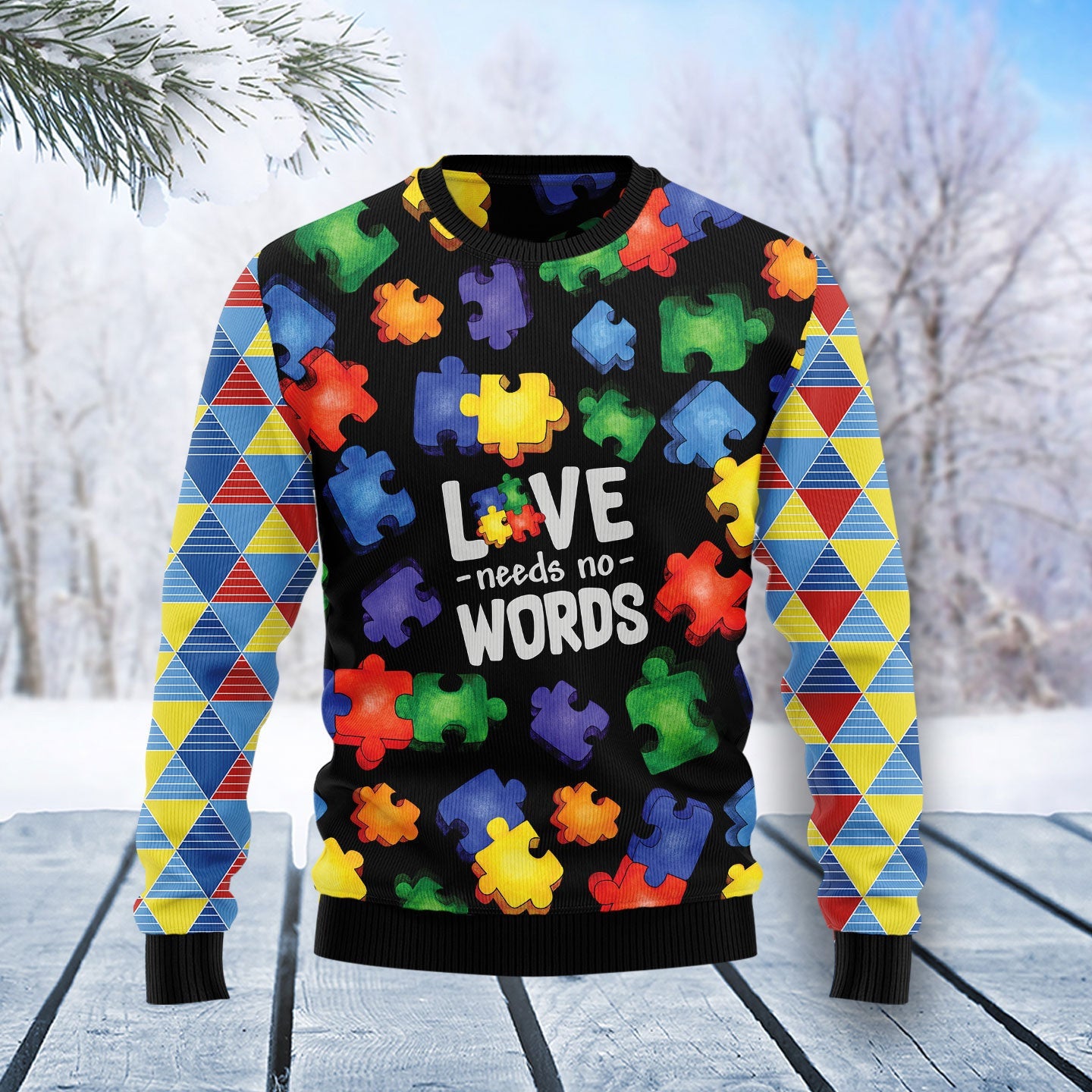 Autism Love Ugly Christmas Sweater For Men & Women