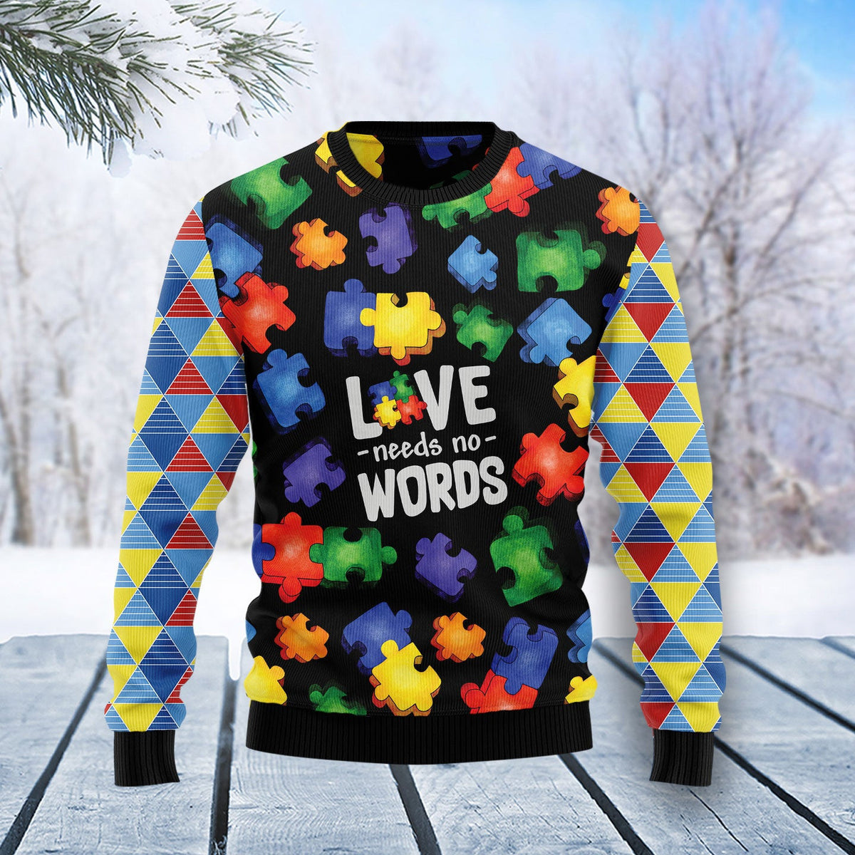 Autism Love Ugly Christmas Sweater For Men & Women