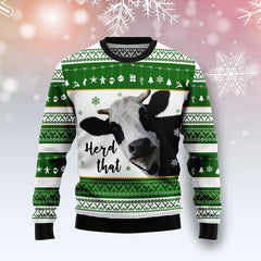 Cow Herd That Ugly Christmas Sweater, Farm christmas sweatshirt, Gift for Cow lover