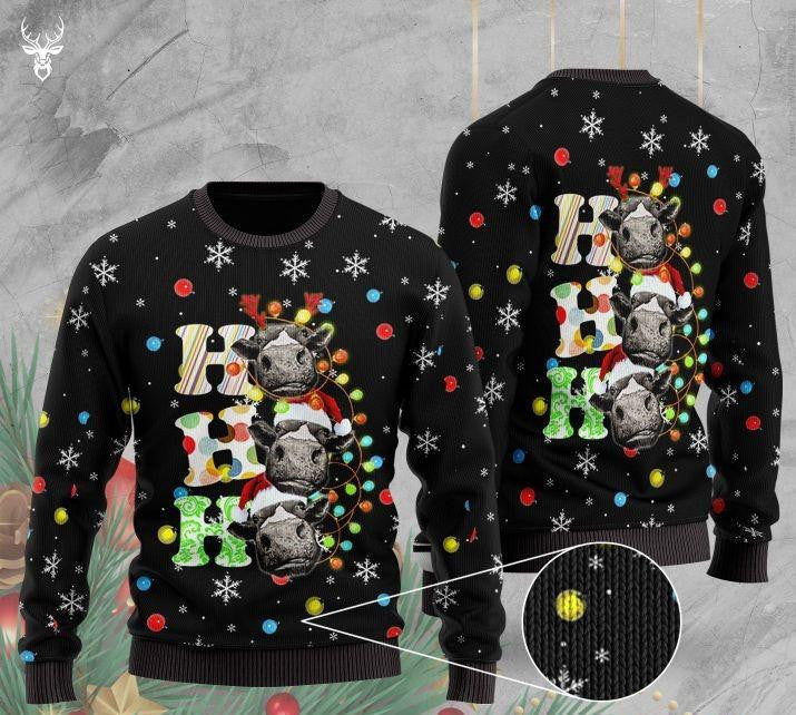 Heifer Cow Ho Ho Ho Ugly Christmas Sweater For Men & Women