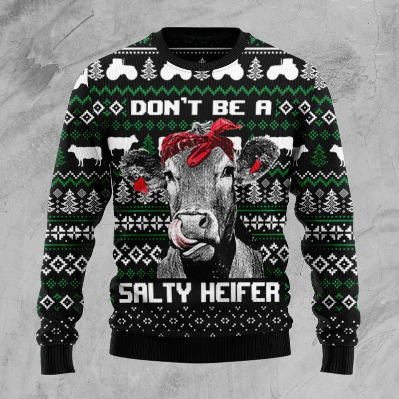 Cow Heifer Ugly Christmas Sweater For Men & Women Adult