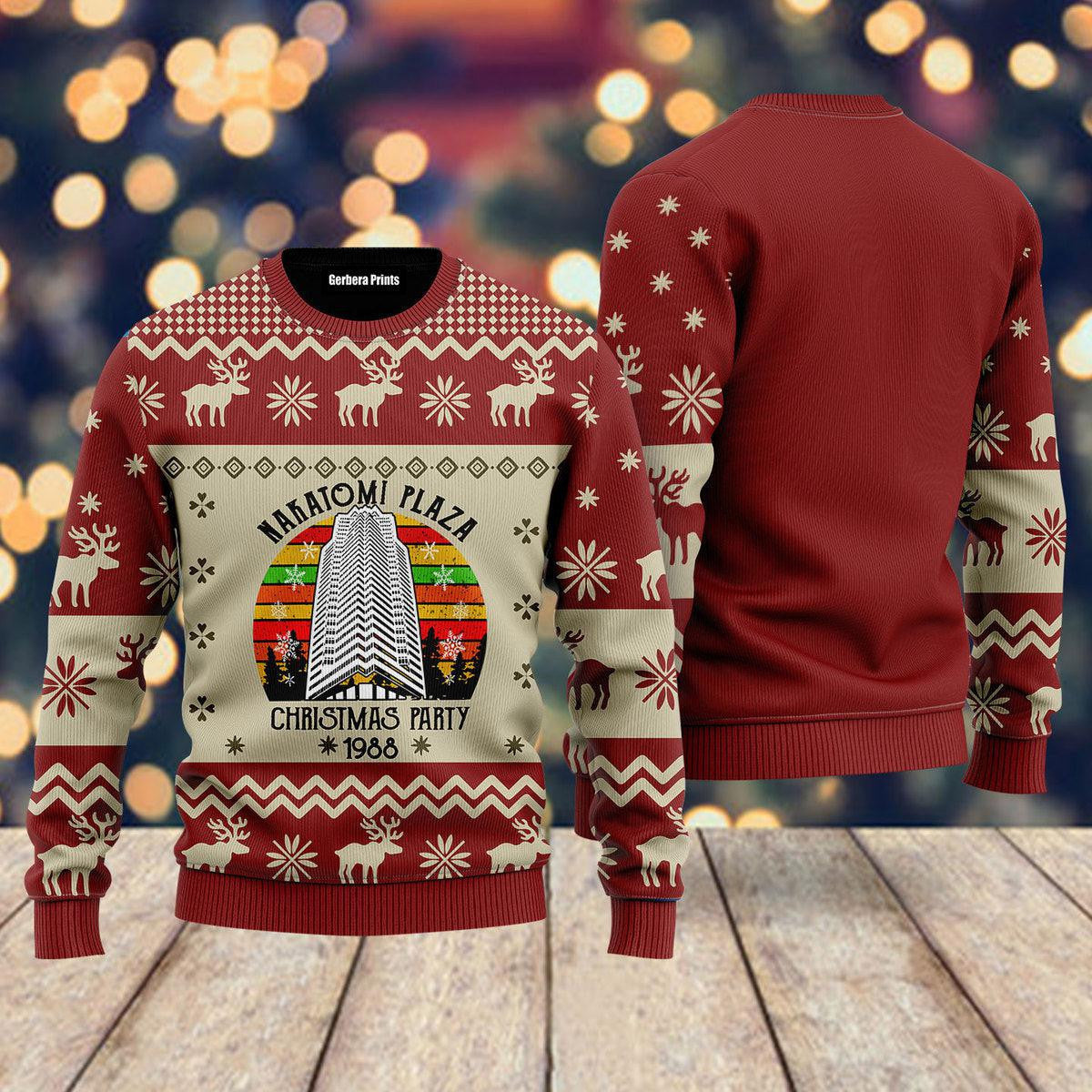 Nakatomi Plaza Ugly Christmas Sweater For Men & Women, Christmas shirt for family