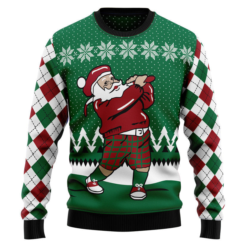 Golfer Santa Ugly Christmas Sweater for men and women