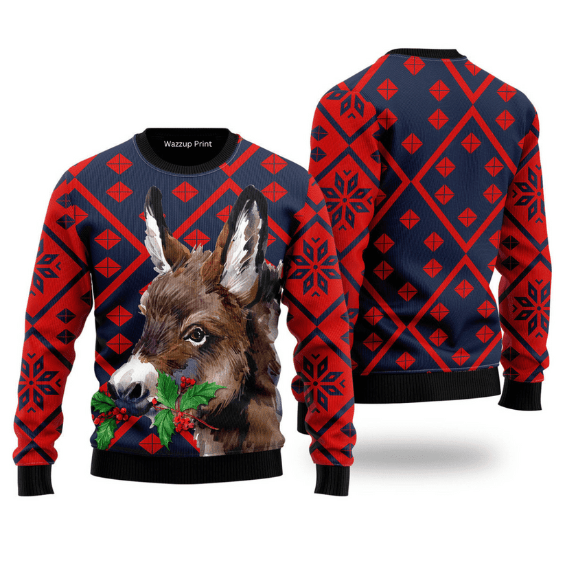 Donkey Cute Funny Ugly Christmas Sweater For Men & Women Adult, Christmas Gifts