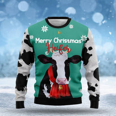 Christmas Day Gift, Merry christmas Heifer Christmas Sweater for men and women